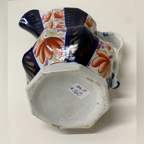 19th Century Vintage Gaudy Welsh Glamorgan Octagonal Soft Paste Pitcher Jug - Picture 14 of 16
